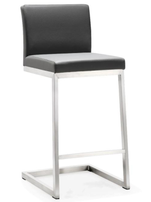 Parri Grey Steel Counter Stool (set Of 2)