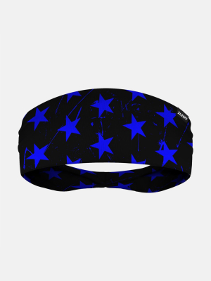 Stars Black Blue Headband