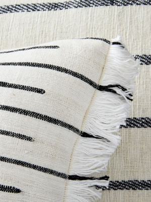 Cotton Silk Simple Stripe Pillow Cover