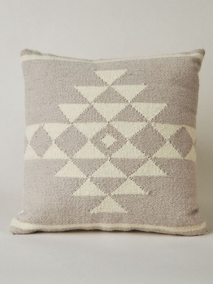 Neutral Sahara Wool Throw Pillow Cover