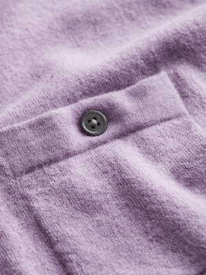 Premium Cashmere Pocket Tee In Lilac
