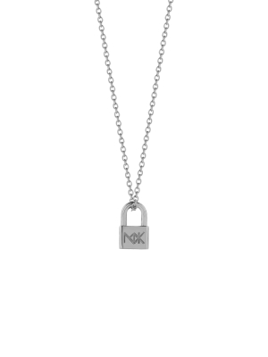 Lock Charm Necklace | Sterling Silver