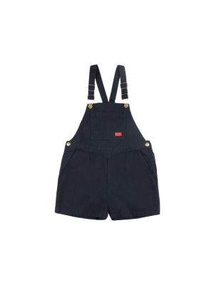 Tiny Cottons Block Party Short Overall - Navy