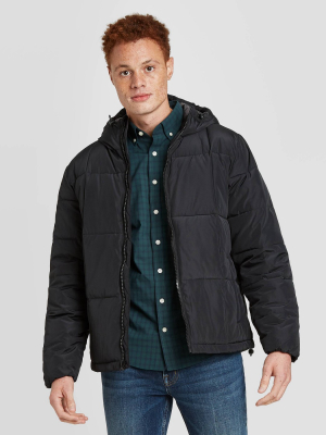 Men's Hooded Puffer Jacket - Goodfellow & Co™