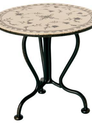 Maileg Vintage Tea Table, Micro - Anthracite