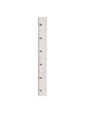 8" X 72" Growth Chart 6.5' Wood Wall Ruler White - Kate And Laurel