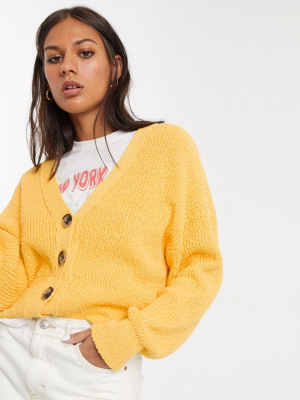 Selected Femme Cardigan In Yellow