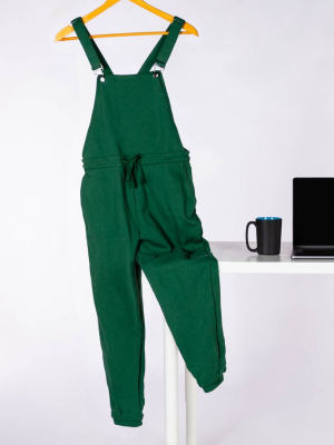 The Everyday Eve | Ladies Solid Green Pajamaralls