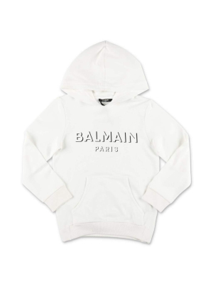 Balmain Kids Logo Printed Hoodie