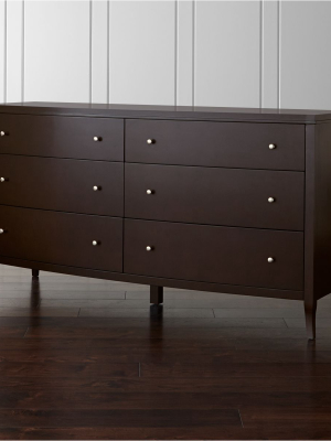 Colette Espresso 6-drawer Dresser