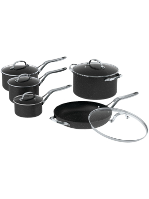 Starfrit The Rock 10pcs Cookware Set - Black