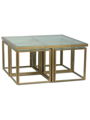 Brass Coffee Table Squared