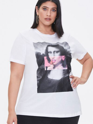 Plus Size Mona Lisa Lollipop Graphic Tee