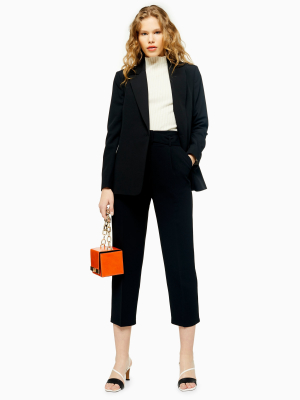 Tall Black Buckle Peg Dress Pants