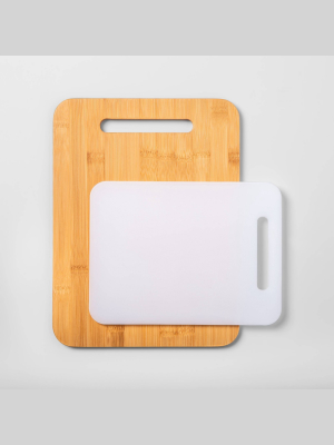 2pc Bamboo And Poly Cutting Board Set - Made By Design™