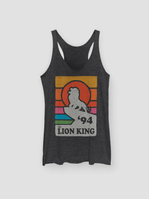 Women's Simba Vintage Pride Graphic Tank Top (juniors') - Black Heather