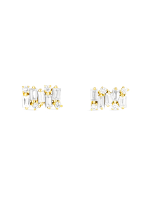 Baguette Diamond Firework Earrings