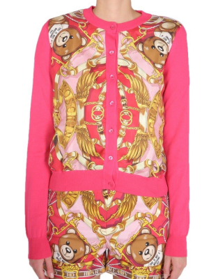 Moschino Printed V-neck Cardigan