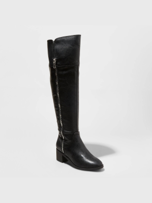 Women's Gretal Faux Leather Over The Knee Fashion Boots - Universal Thread™