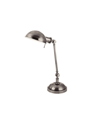 Girard 1 Light Table Lamp Aged Silver