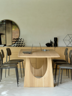 Oak Geometric Dining Table