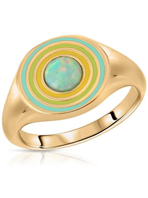 Rainbow Signet: Aqua Opal