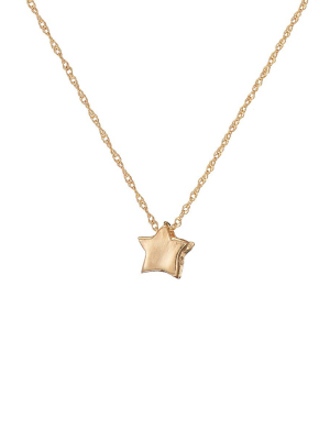 Solid Gold You Are The Star Necklace