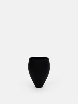Black Glass Small Tapered Tumbler