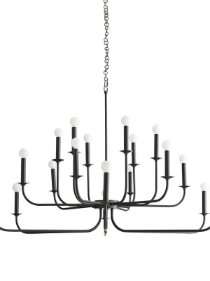 Breck Large Chandelier Bronze