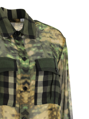 Burberry Camouflage Printed Blouse