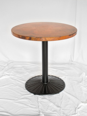 Galena Round Copper Bistro Table - 30"