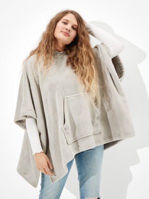 Ae Plush Hooded Poncho