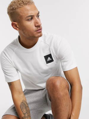 Adidas Athletic Box Logo T-shirt In White