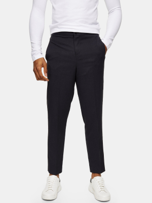 Selected Homme Navy Tapered Pants