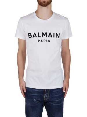 Balmain Flocked Logo T-shirt