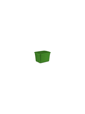 Sterilite 18gal Non Latching Tote Green