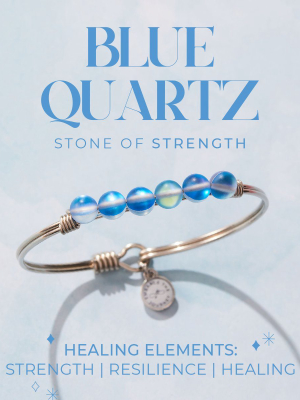 Blue Quartz Energy Stone Bracelet For Strength