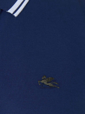 Etro Logo Embroidered Polo Shirt