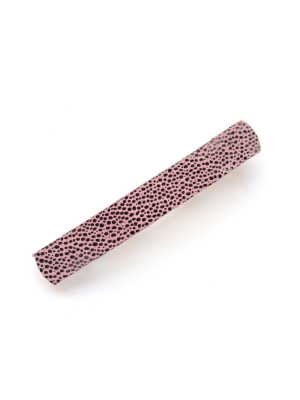 Hello Shiso French Barrette - Pink Polka