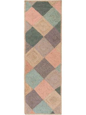 Natural Fiber Natural/multi Runner Rug