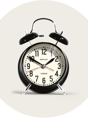 London Alarm Clock In Black