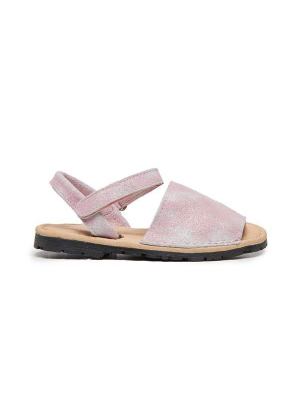 Girls' Childrenchic® Leather Sandals In Tie-dye Pink