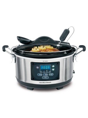 Hamilton Beach Set & Forget 6qt Programmable Slow Cooker - Silver