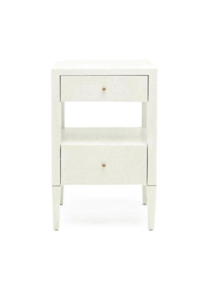 Conrad Low Single Nightstand Pristine Faux Raffia