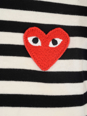 Comme Des Garçons Play Striped Long Sleeve T-shirt