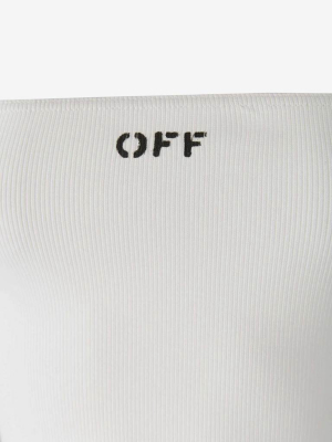 Off-white Logo Strapless Bodysuit