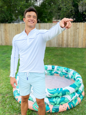 Men's Light Blue Swim Trunks