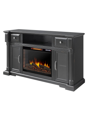 60" Vermont Media Electric Fireplace With Bluetooth Aged Black Finish - Muskoka