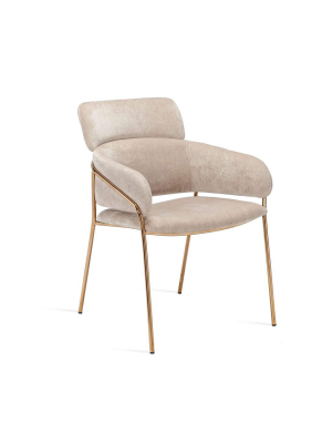 Interlude Home Marino Chair In Beige Latte