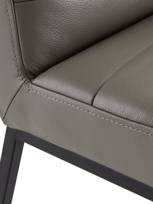 Channel Leather Side Chair